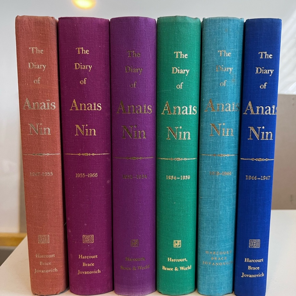 ANÁIS NIN Diaries complete 6 book series with 3 first edition and a signed copy